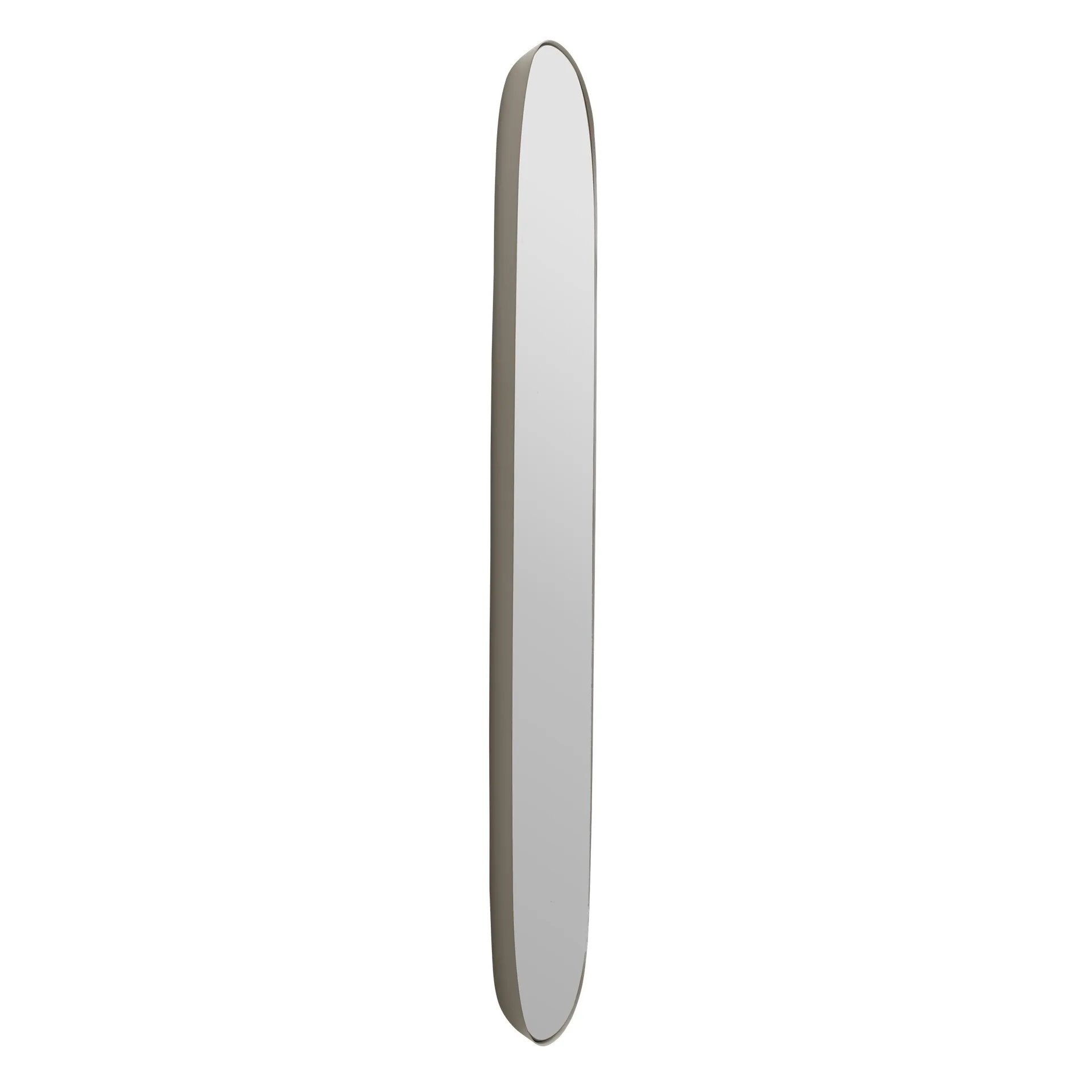 Framed mirror large, Taupe-clear, 118x44,5 Muuto