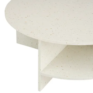 Halves coffee table - Off white-terrazzo, Ø85 cm - Muuto