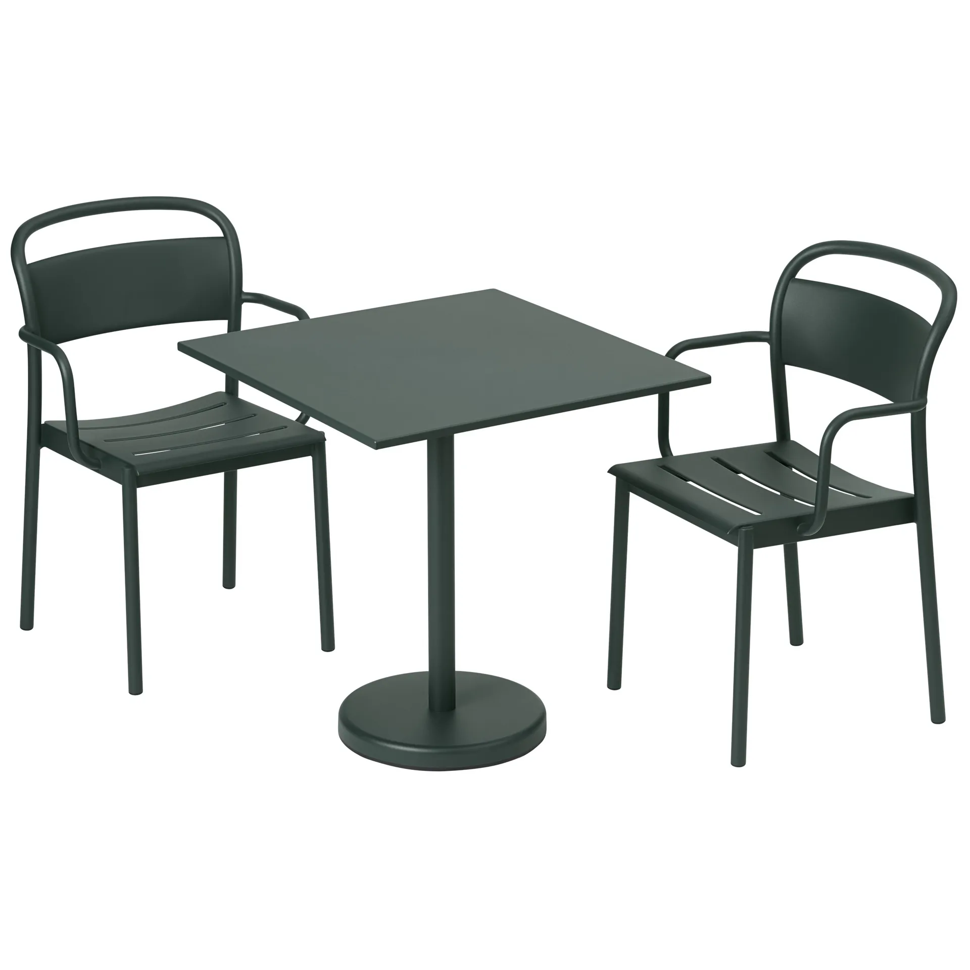 Linear steel armchair, Dark green Muuto