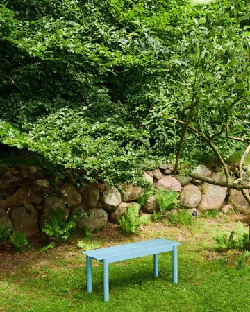 Linear steel bench 110 cm - Pale blue - Muuto