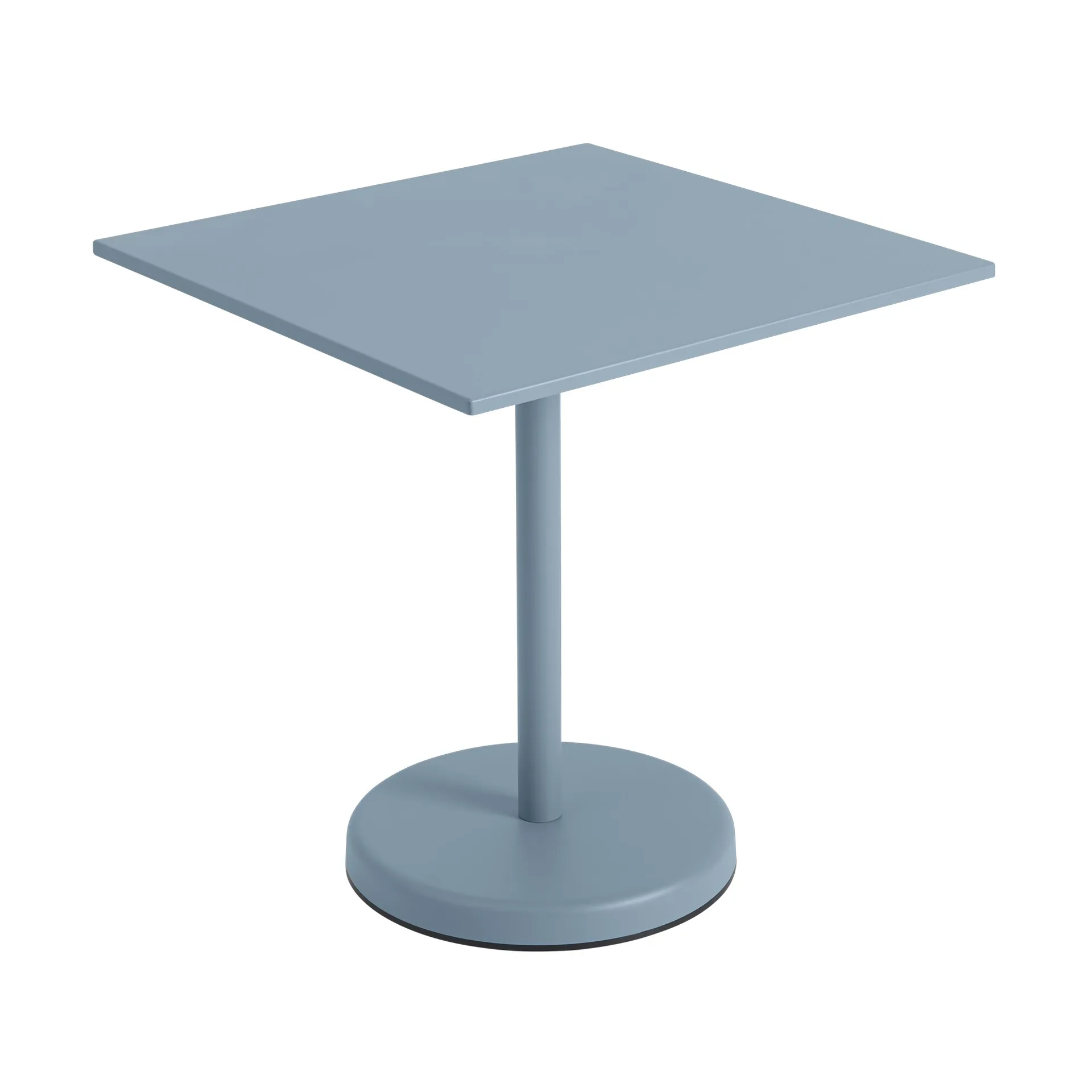 Linear steel café table V2 table 70x70 cm Pale blue,  Muuto