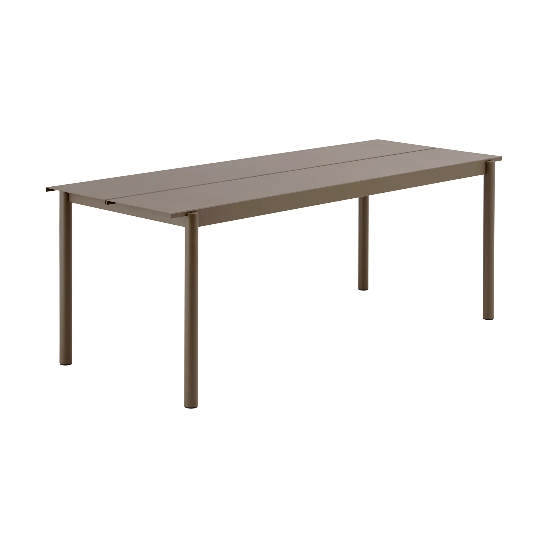 Linear steel table 75x200 cm, Taupe Muuto