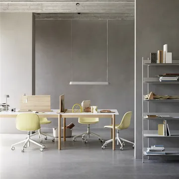 Linear System End Module table - Black-oak 240x142 cm - Muuto