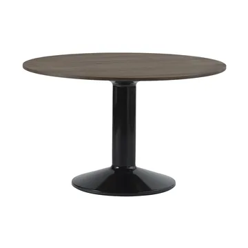 Midst pedestal table - Dark oiled oak-black, Ø120 cm - Muuto