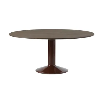 Midst pedestal table - Dark oiled oak-dark red, Ø160 cm - Muuto