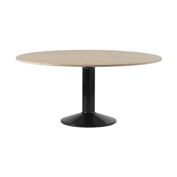 Midst pedestal table - Oiled oak-black, Ø160 cm - Muuto