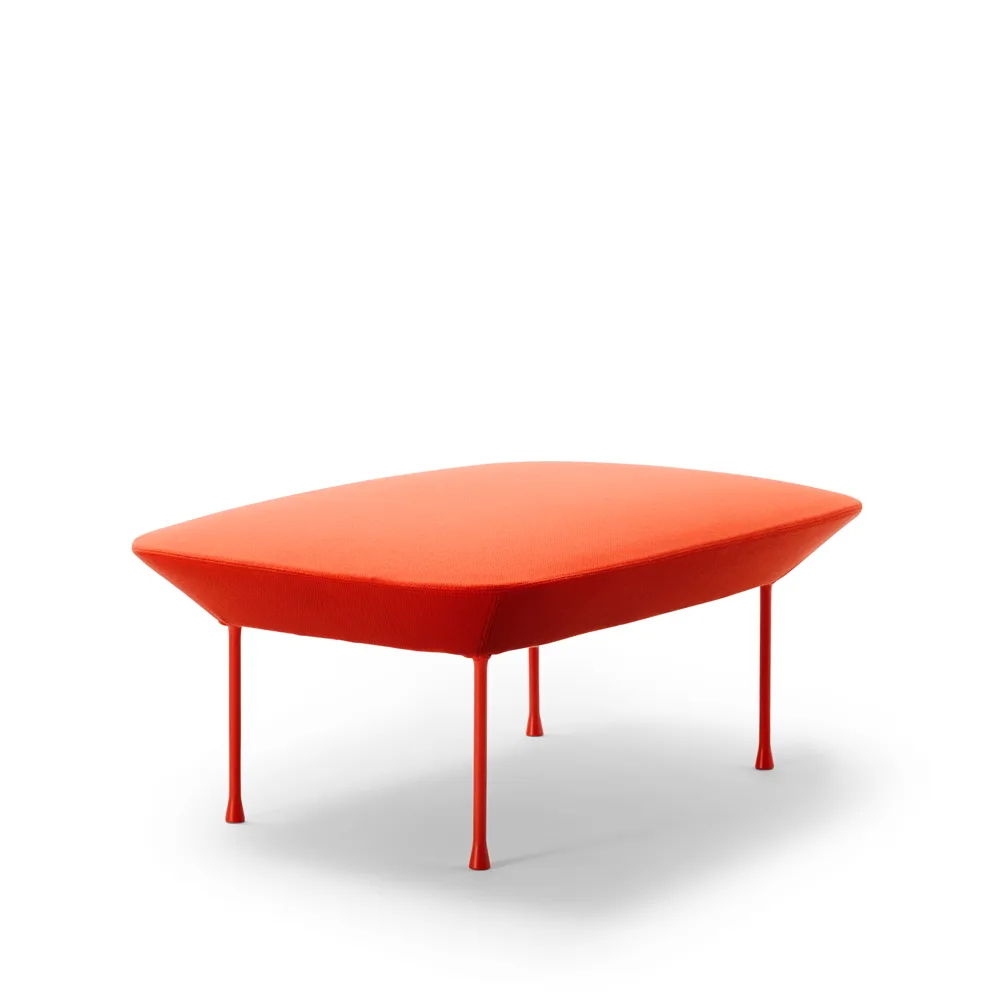 Oslo pouf, Steelcut 550-tangerine Muuto