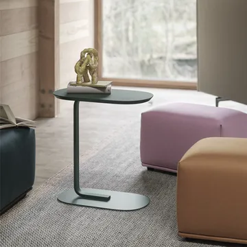 Relate Side table H: 73.5 cm - Dark green - Muuto