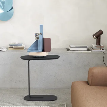Relate Side table H: 73.5 cm - Dark green - Muuto