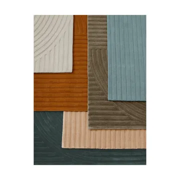 Relevo Rug Quattro wool rug - Dark green, 170x240 cm - Muuto