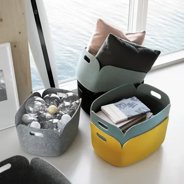 Restore storage basket - yellow - Muuto