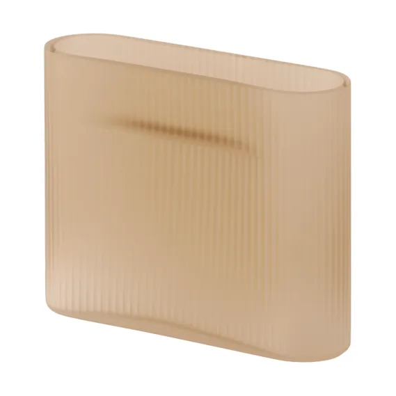 Ridge vase frosted glass 16,5 cm - Light orange - Muuto