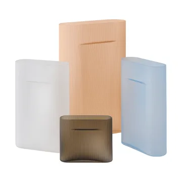 Ridge vase frosted glass 48,5 cm - Light orange - Muuto