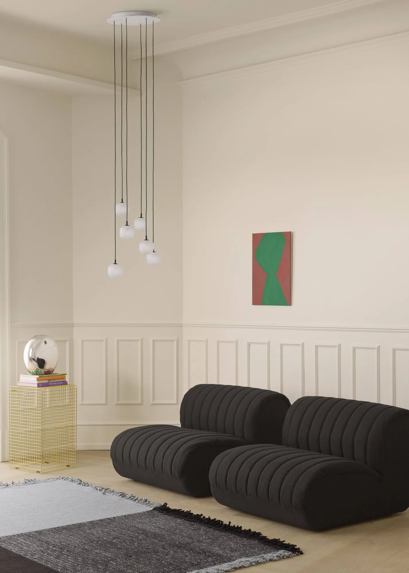 Rime Pendant Cluster 3 pendant lamp, Orange, Ø18 cm Muuto