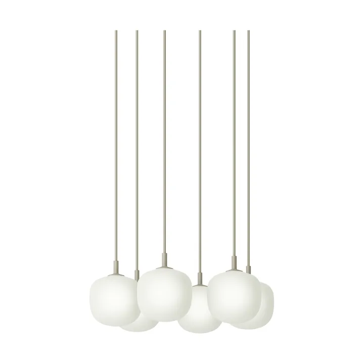 Rime Pendant Cluster 6 pendant lamp - Grey, Ø12 cm - Muuto