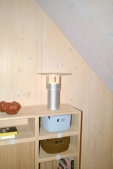 Stacked 2.0 shelving with back plate, large - oak - Muuto