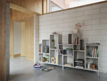 Stacked storage system bookcase configuration 3 - Brown green - Muuto