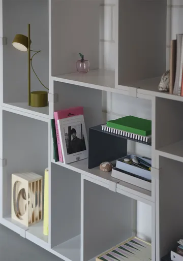 Stacked storage system bookcase configuration 3 - Brown green - Muuto