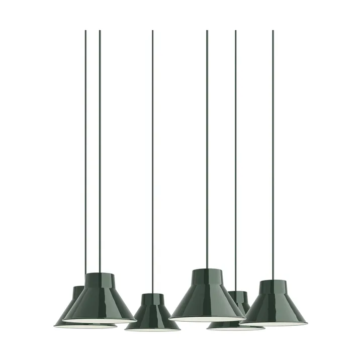 Top Pendant Cluster 6 pendant - Dark green, Ø21 cm - Muuto