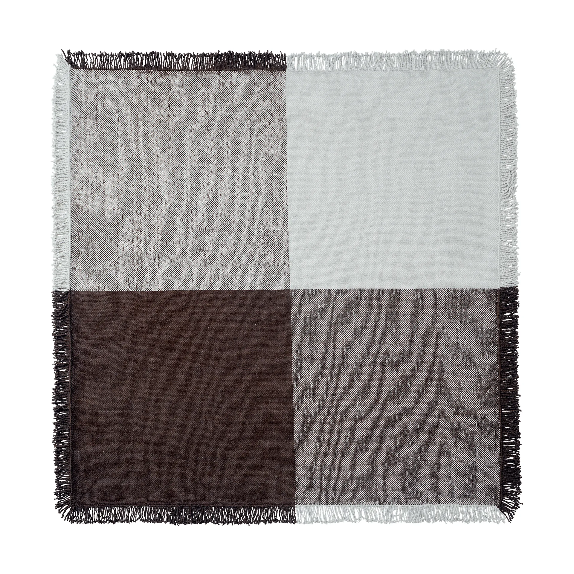 Verso wool rug, Cool grey-dark brown, 258x258 cm Muuto