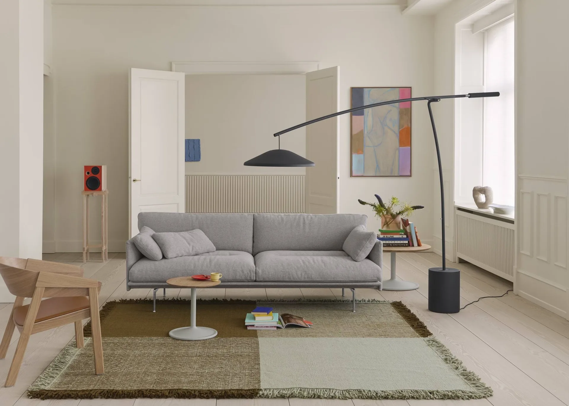 Verso wool rug, Cool grey-dark brown, 258x258 cm Muuto