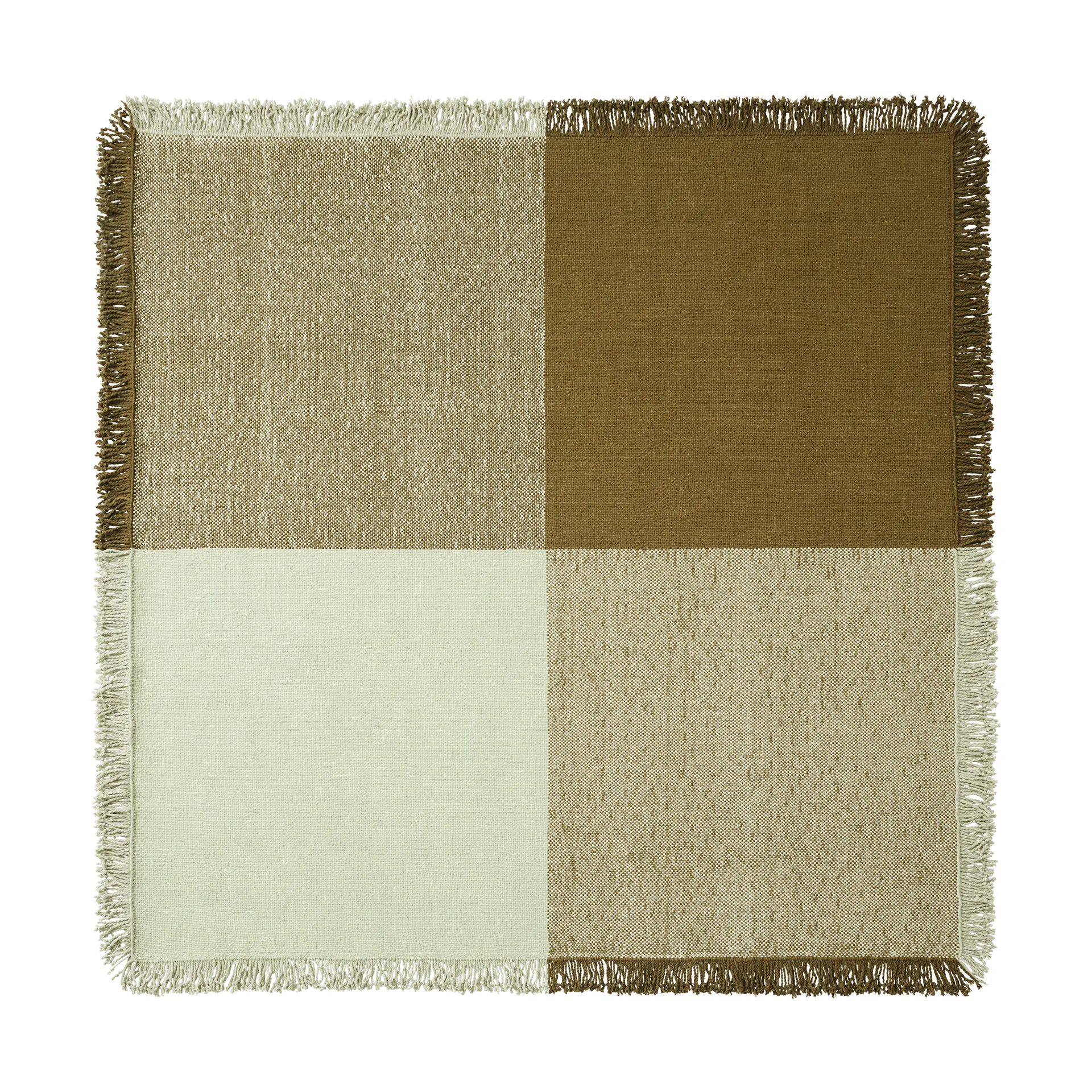 Verso wool rug, Pale green-warm brown, 258x258 cm Muuto