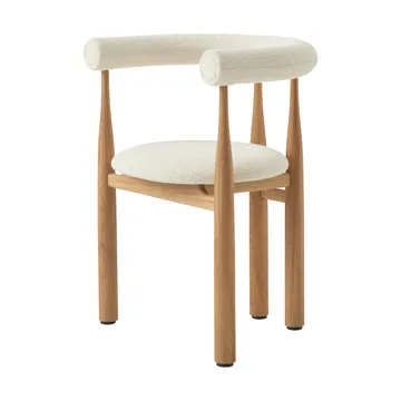Bukowski upholstered armchair - Oak, Barnum Lana - New Works