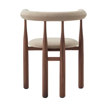 Bukowski upholstered armchair - Walnut, Megan 26 Beige - New Works