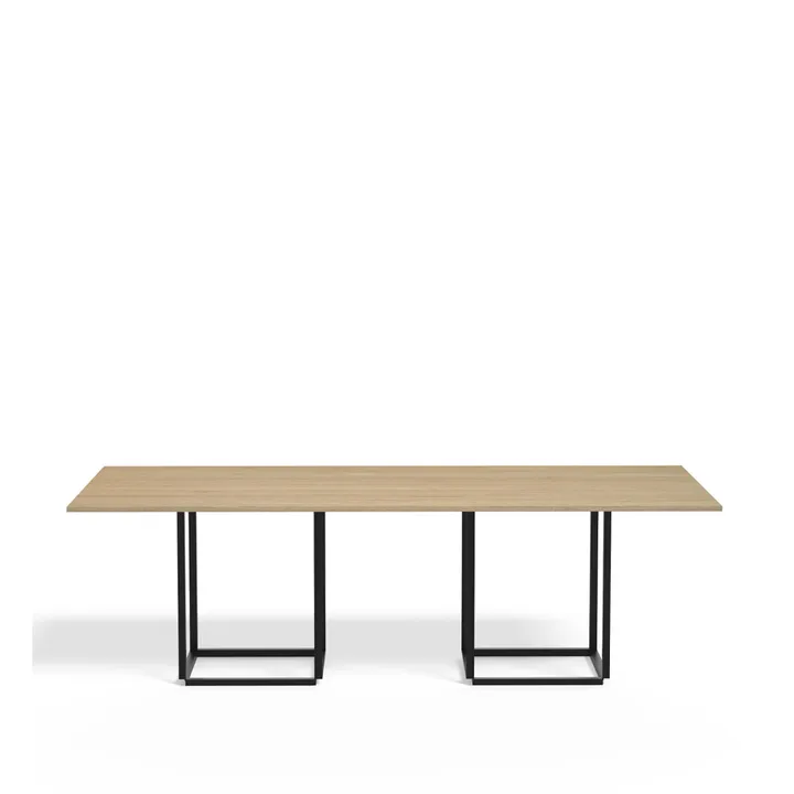 Florence rectangular dining table - Natural oak. black stand - New Works