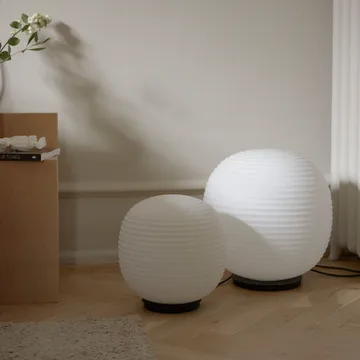 Lantern Globe table lamp medium - Frosted white opal glass - New Works