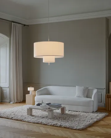 Margin pendant ceiling lamp Ø90 cm - White - New Works