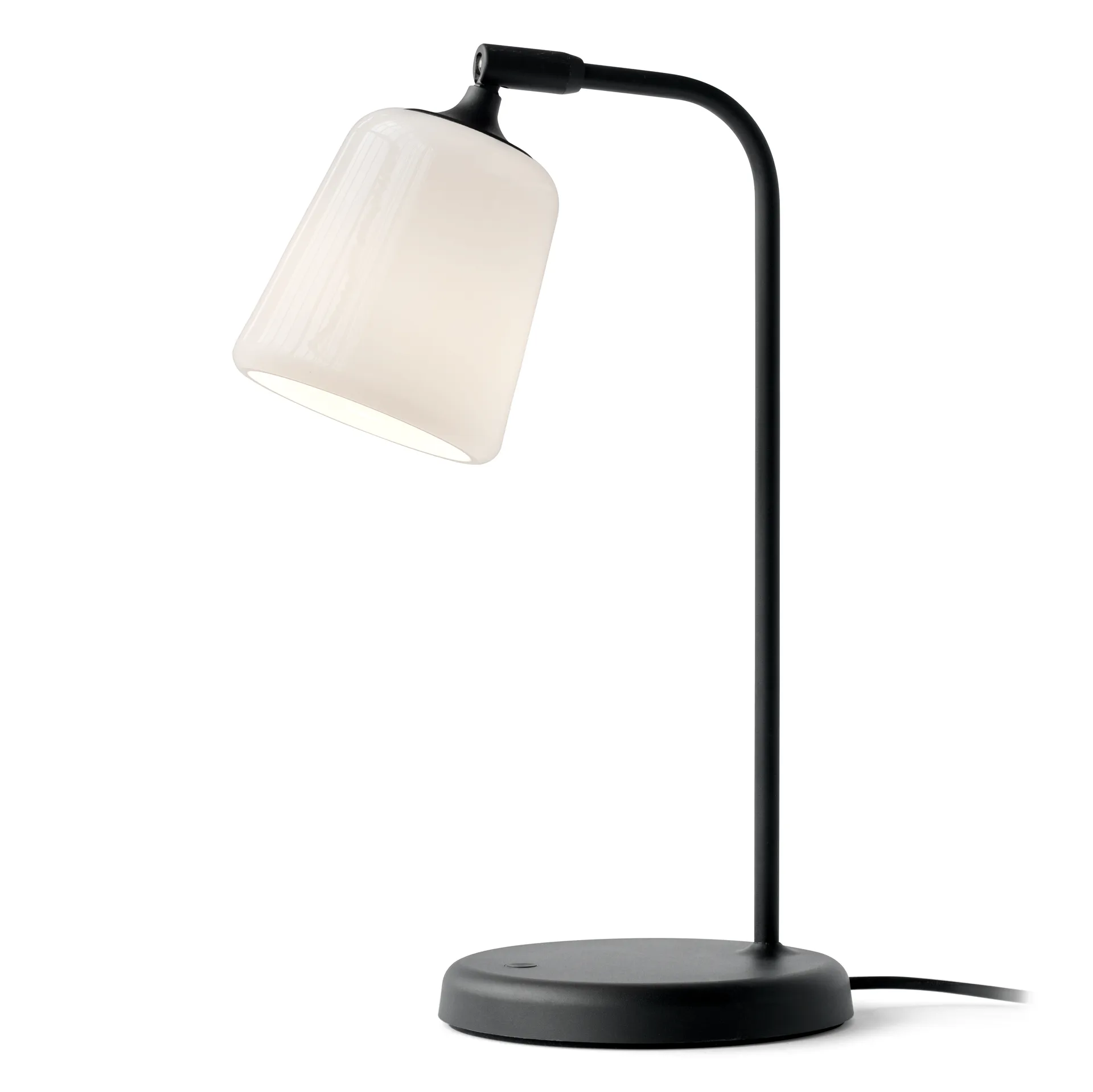 Material table lamp, White opal glass New Works