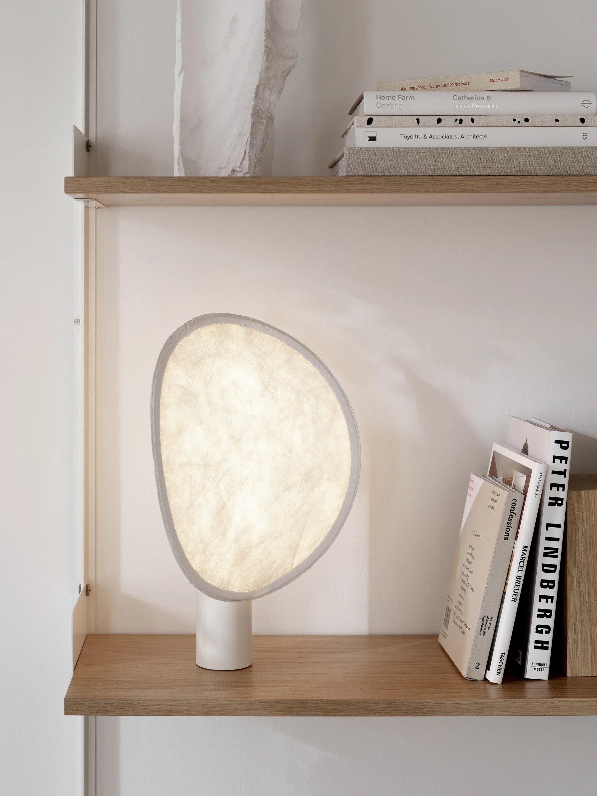 Tense portable table lamp 43 cm, White New Works