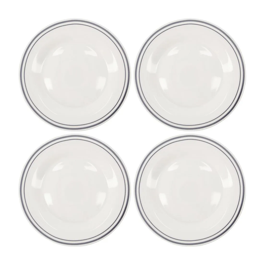 Bistro plate Ø27 cm 4-pack, grey Nicolas Vahé