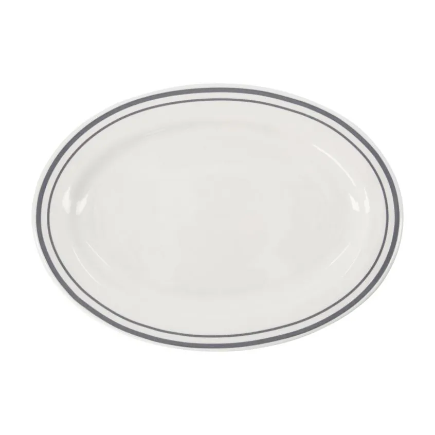 Bistro serving plate 22x29 cm, grey Nicolas Vahé