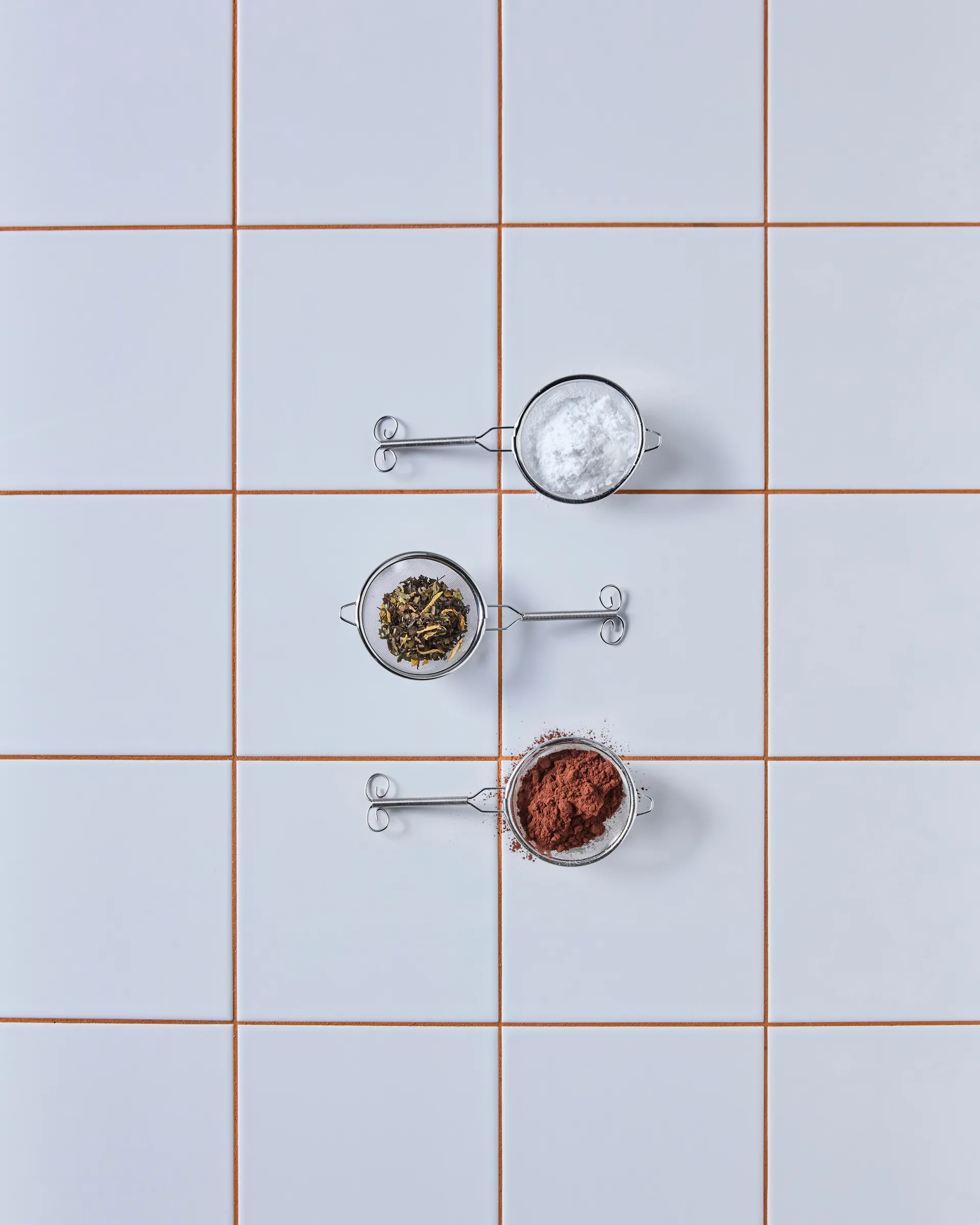Nicolas Vahé tea strainer, Silver finish Nicolas Vahé