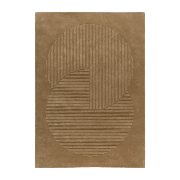 Levels Circles wool rug - Beige, 170x240 cm - NJRD