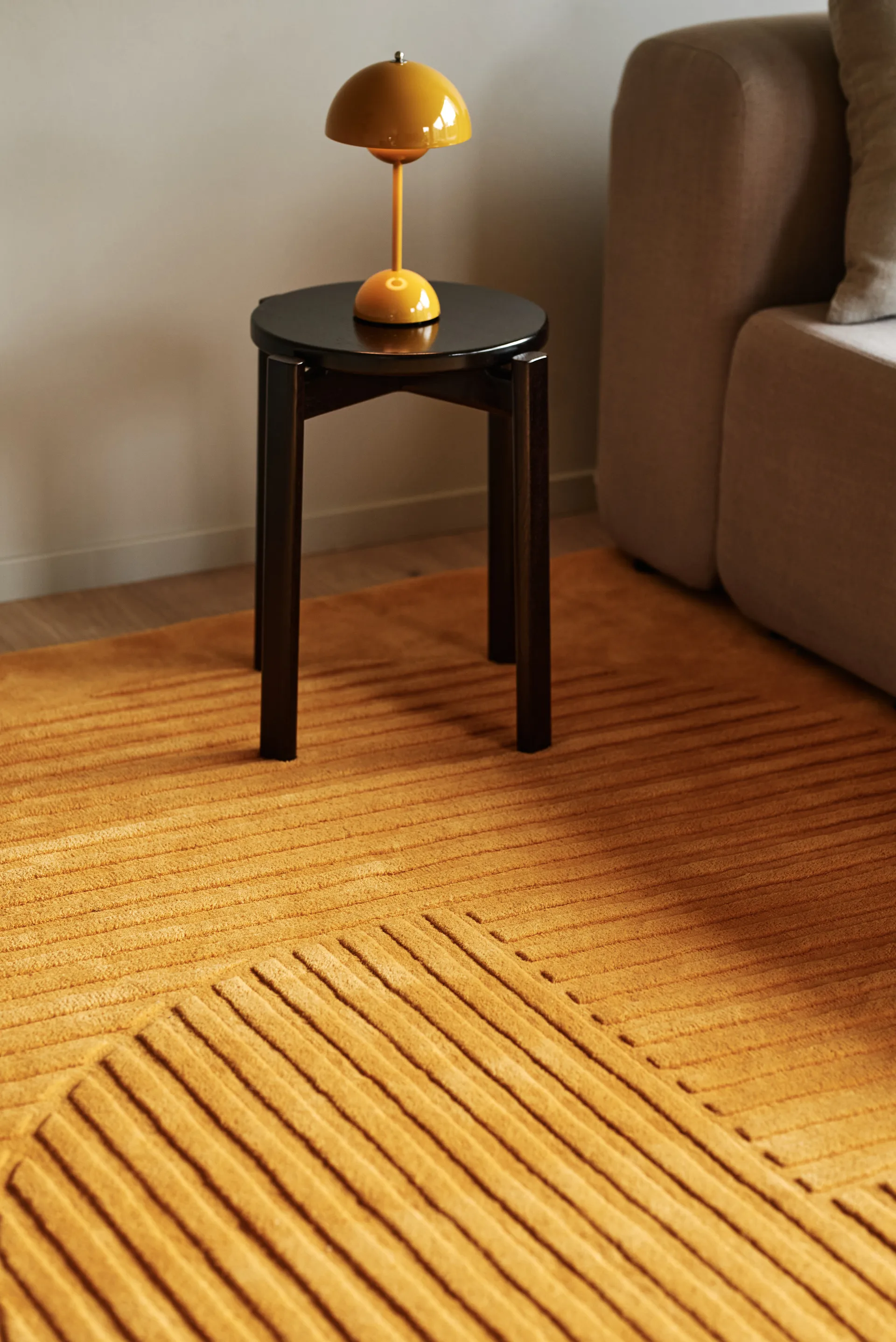 Levels Circles wool rug, Yellow, 170x240 cm NJRD