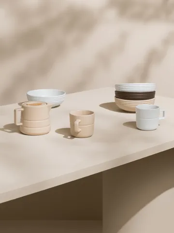 Lines bowl Ø16 cm 6-pack - beige - NJRD