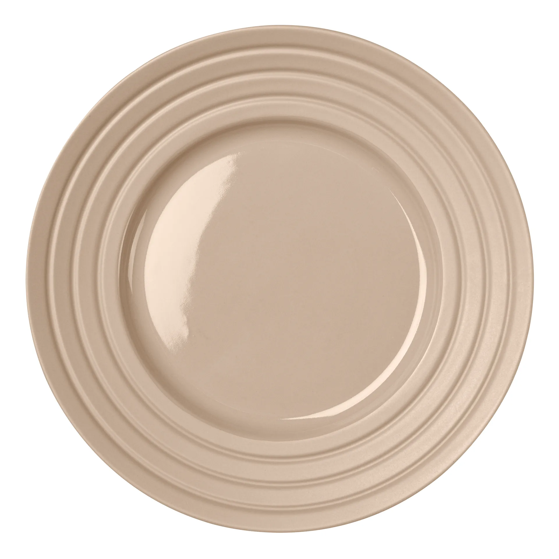 Lines plate Ø27 cm, beige NJRD
