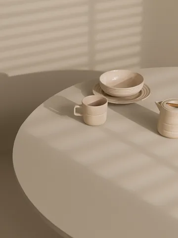 Lines small plate Ø21 cm 6-pack - beige - NJRD