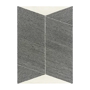 Rectangles wool rug natural white - 170x240 cm - NJRD