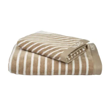 Stripes towel 50x70 cm - Beige - NJRD