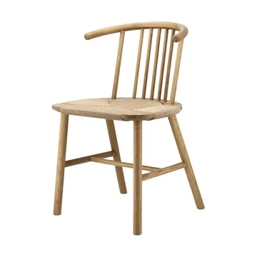 VIOR dining chair with woven seat, Lacquered oak-natural, 2-pack - NJRD