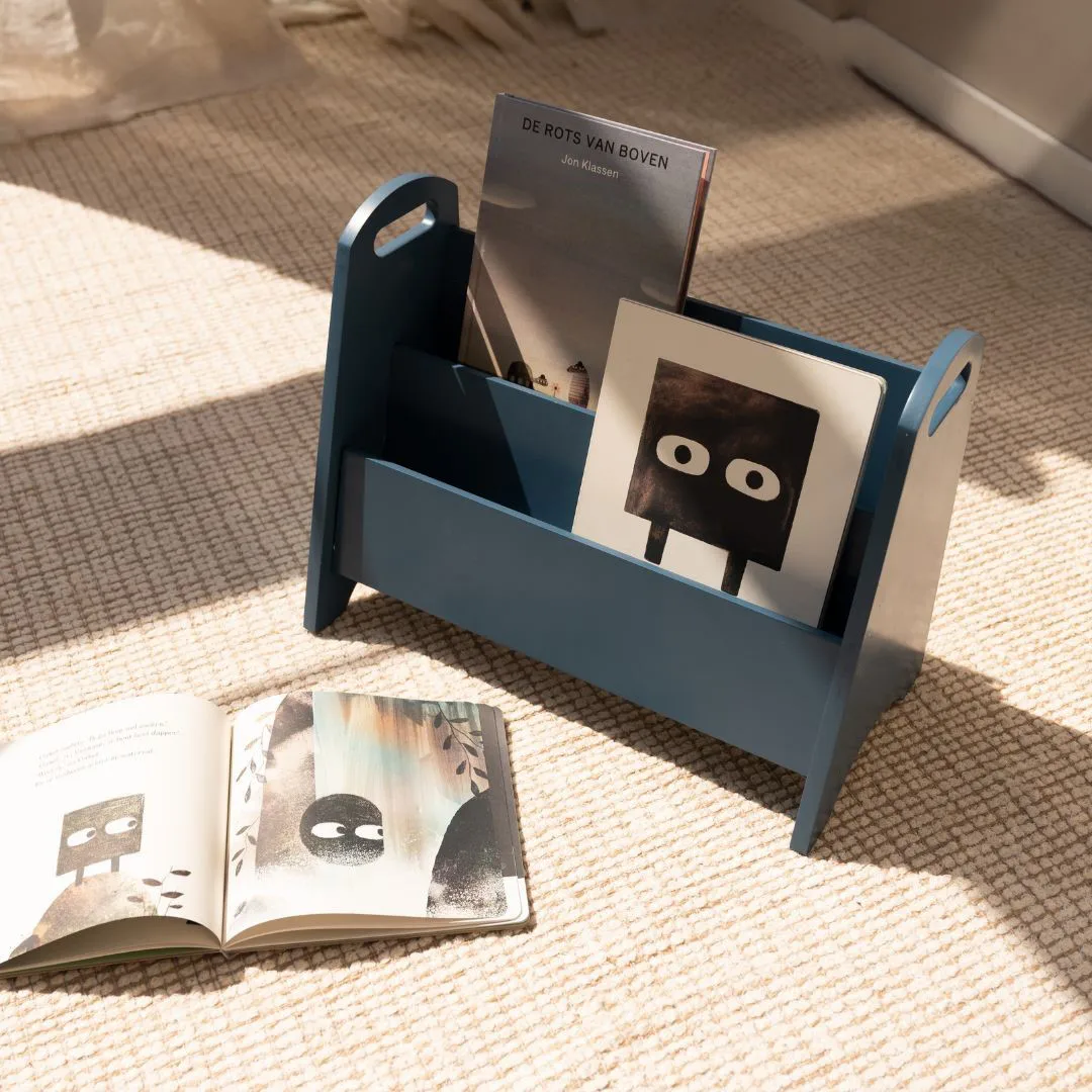 Book holder bookshelf for children, Blue Nofred