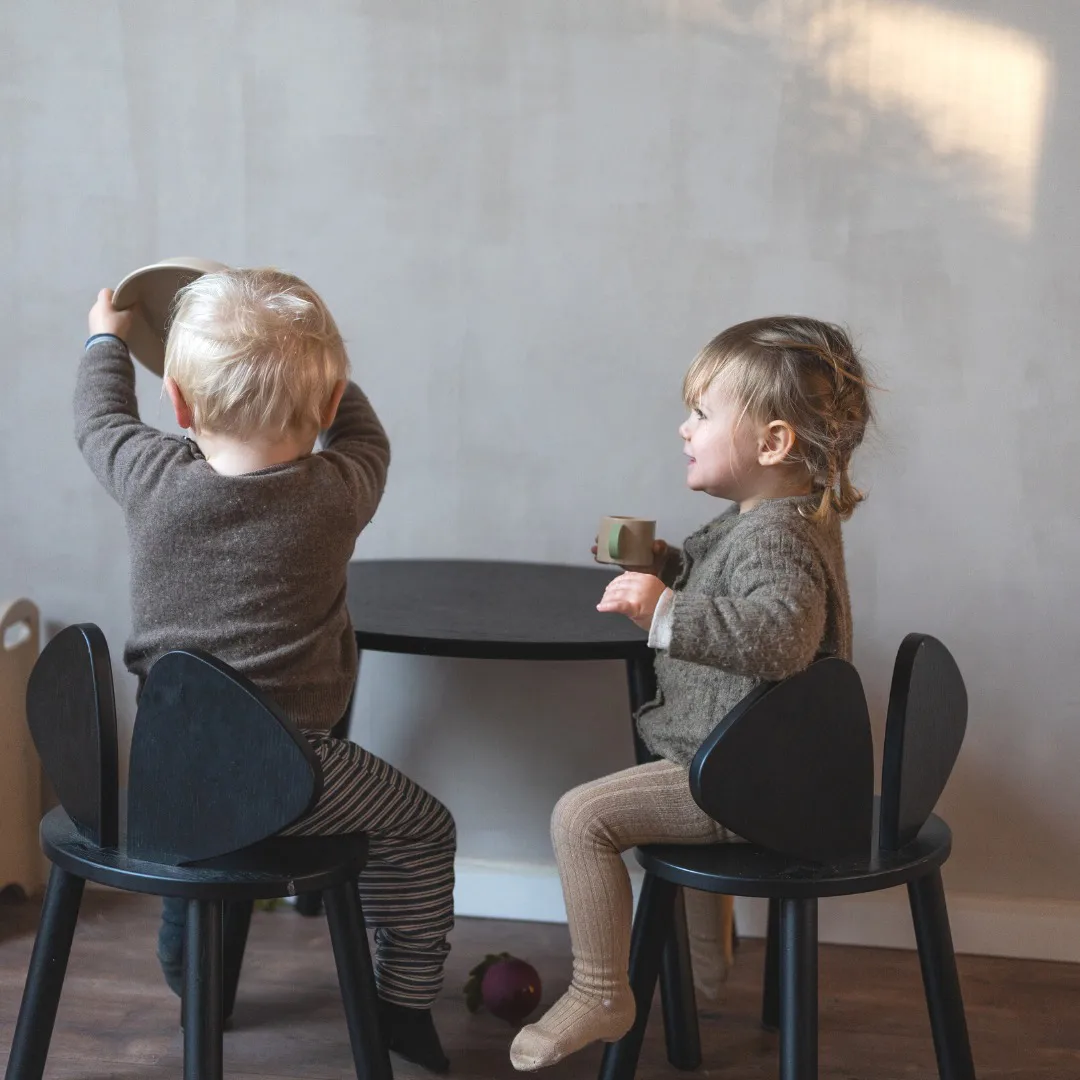 Mouse Chair children's chair, Black Nofred