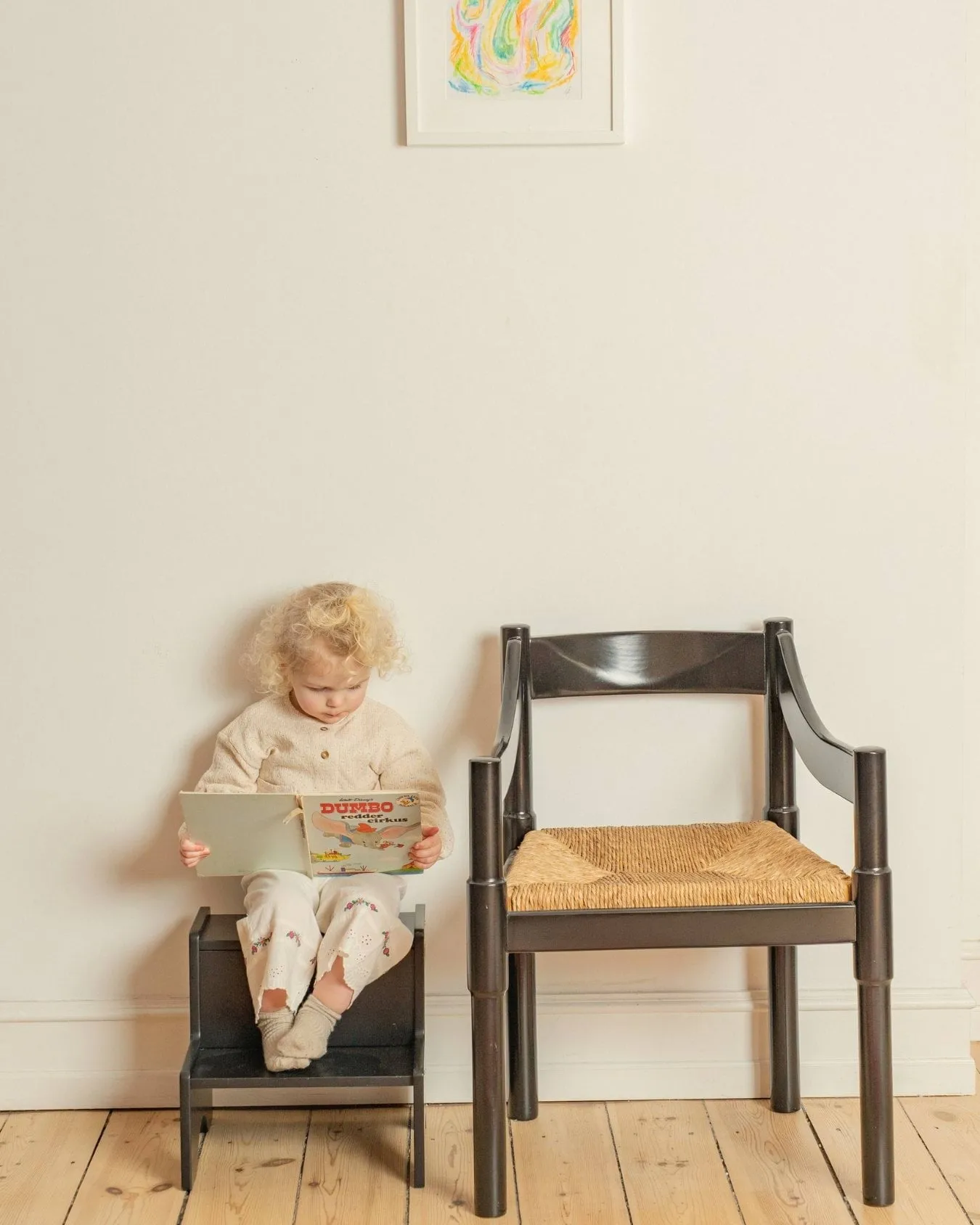 Step Up children's stool, Black Nofred
