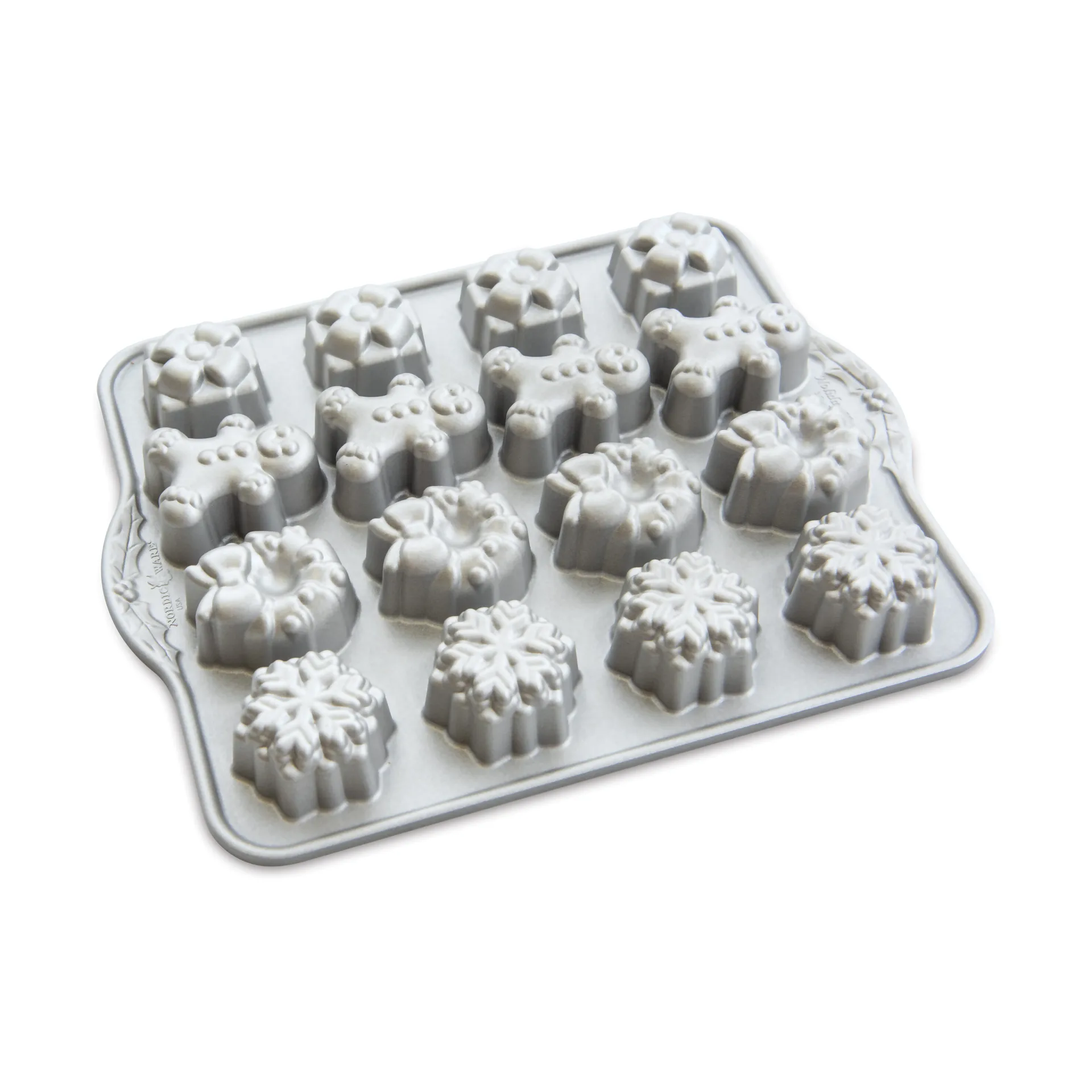Nordic Ware Holiday Tea Cake tin, Silver Nordic Ware
