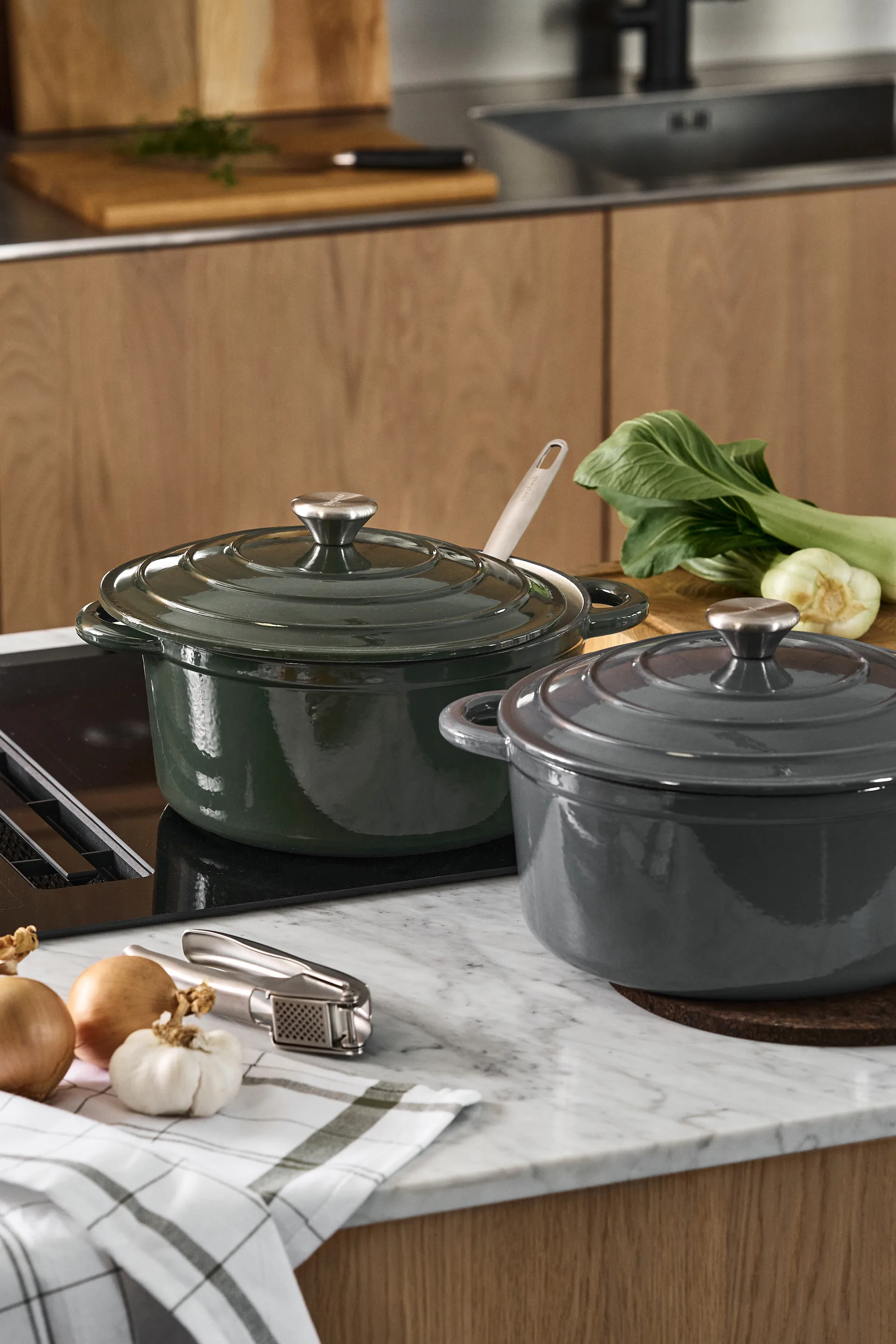 Nordwik cast iron pot round 5 l, Grey Nordwik