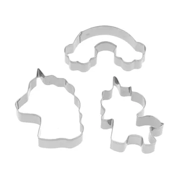Nordwik gingerbread cutter unicorn 3 piece set - Stainless steel - Nordwik
